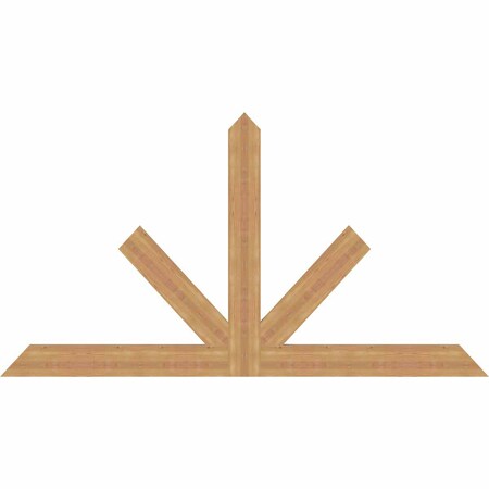 Ekena Millwork Saratoga Timber Gable Bracket, Western Red Cedar, 84"W x 45"H x 1 1/2"D x 5 1/2"F, 13/12 Pitch GBW084X45X0206SAR00SWR